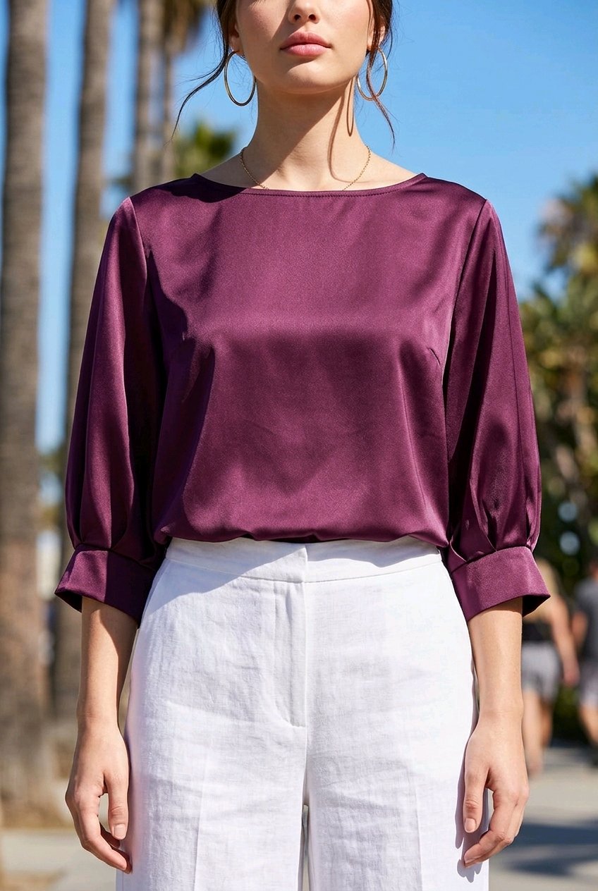 Three quarters sleeve top